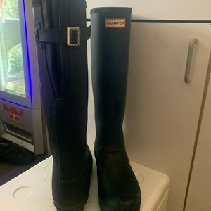 Hunter wide calf rain/snow boots